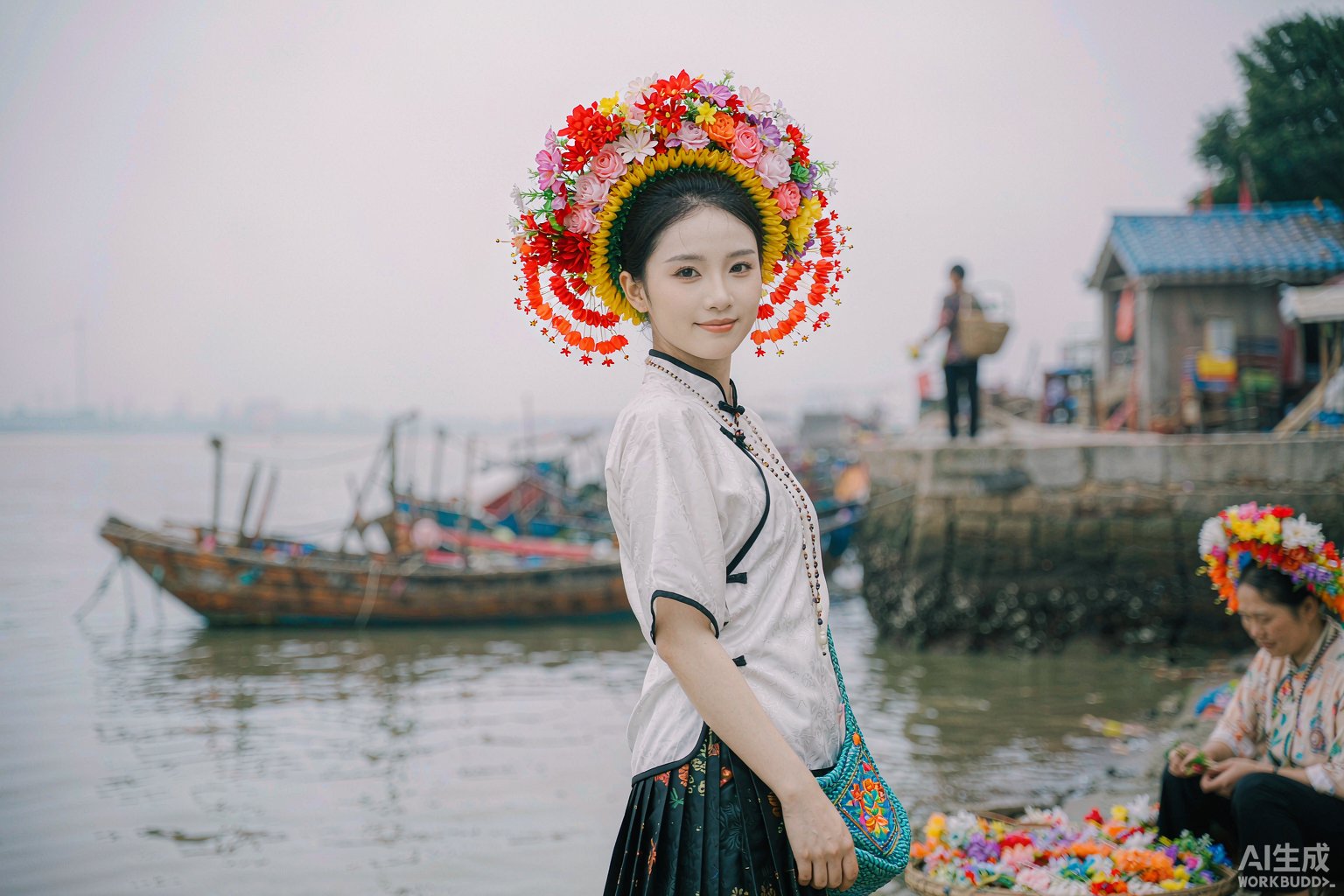 蟳埔簪花围——头上的四季花园
